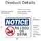 Signmission No Food Or Drink Sign With Symbol, 5 in W x Rectangle, Vinyl Decal OS-2PACK-NS-D-35-L-14607 - alternate 4